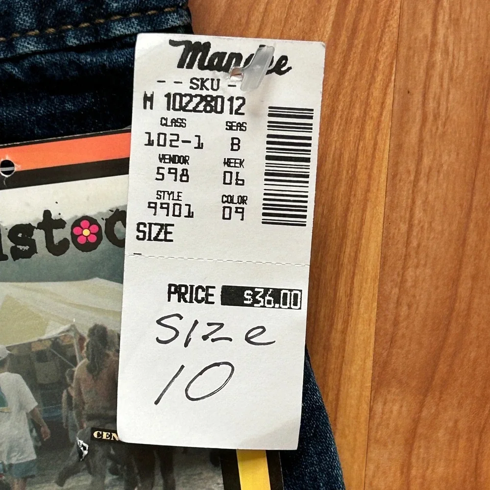 Vintage Y2K Muddstock Denim Jorts Deadstock Mudd Jeans Long Shorts Size 10
